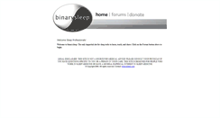 Desktop Screenshot of binarysleep.com